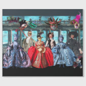 ANTIQUE ITALIENISCHE PUPPETS UND MASKEN MASQUERADE GESCHENKPAPIER (Flach)