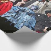 ANTIQUE ITALIENISCHE PUPPETS UND MASKEN MASQUERADE GESCHENKPAPIER (Ecke)