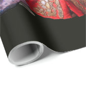 ANTIQUE ITALIENISCHE PUPPETS UND MASKEN MASQUERADE GESCHENKPAPIER (Rolleneckpunkt)