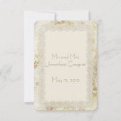 Antique Ivory Lace Floral Wedding Tischnummern (Rückseite)