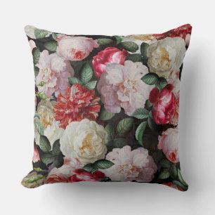 Antique Jan Davidsz. de Heem Lush Rose Blume Kissen