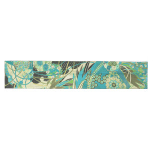 ANTIQUE JAPANESE BLUME Aqua Mittelgroßer Tischläufer