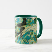 ANTIQUE JAPANESE BLUME Aqua Tasse (VorderseiteRechts)
