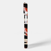 ANTIQUE JAPANESE BUTTERFLIES Rotes Schwarz-weiß Case-Mate iPhone Hülle (Rückseite / Links)