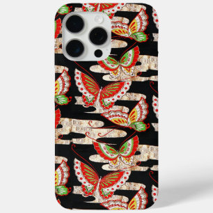 ANTIQUE JAPANESE BUTTERFLIES Rotes Schwarz-weiß Case-Mate iPhone Hülle