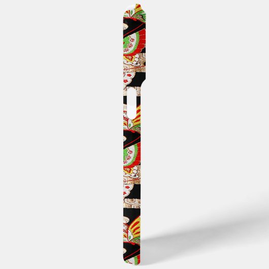 ANTIQUE JAPANESE BUTTERFLIES Rotes Schwarz-weiß Case-Mate iPhone Hülle (Rückseite / Rechts)