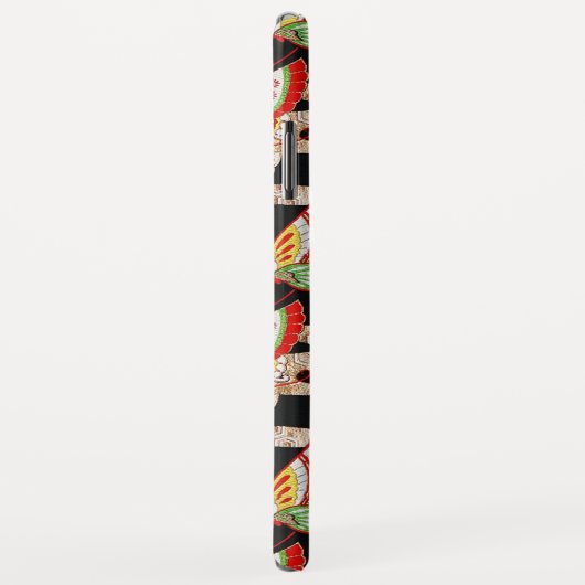 ANTIQUE JAPANESE BUTTERFLIES Rotes Schwarz-weiß Case-Mate iPhone Hülle (Hinten/Rechts)