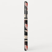 ANTIQUE JAPANESE BUTTERFLIES Rotes Schwarz-weiß Case-Mate iPhone Hülle (Hinten/Links)