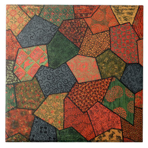 ANTIQUE JAPANISCHE BLUME,BLÄTTER,GEOMETRISCHE FLÜS FLIESE