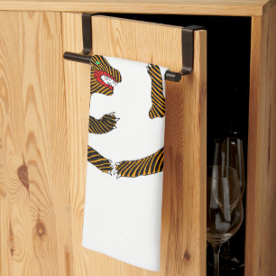 Antique japanische Folk Art Tigers Geschirrtuch