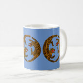 Antique japanische Folk Art Tigers Kaffeetasse (VorderseiteRechts)
