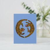Antique japanische Folk Art Tigers Postkarte (Stehend Vorderseite)