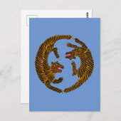 Antique japanische Folk Art Tigers Postkarte (Vorne/Hinten)