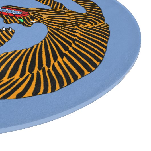 Antique japanische Folk Art Tigers Schneidebrett (Ecke)