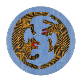 Antique japanische Folk Art Tigers Schneidebrett