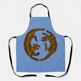 Antique japanische Folk Art Tigers Schürze