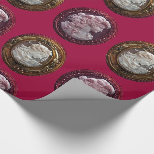 ANTIQUE KAMEOLADIEN, GRAPHEN UND EIGENTUM GESCHENKPAPIER (Ecke)