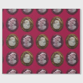 ANTIQUE KAMEOLADIEN, GRAPHEN UND EIGENTUM GESCHENKPAPIER (Flach)