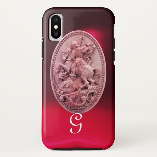 ANTIQUE KAMO/SAINT GEORE UND DRAGON MONOGRAM Case-Mate iPhone HÜLLE (Rückseite)
