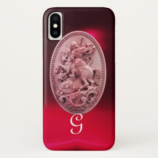 ANTIQUE KAMO/SAINT GEORE UND DRAGON MONOGRAM Case-Mate iPhone HÜLLE (Rückseite)