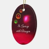 ANTIQUE KAMO/SAINT GEORGE MIT DRAGON KERAMIKORNAMENT (Links)