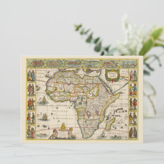 Antique Karte Afrikas von Hondius und Jansson (Stehend Vorderseite)