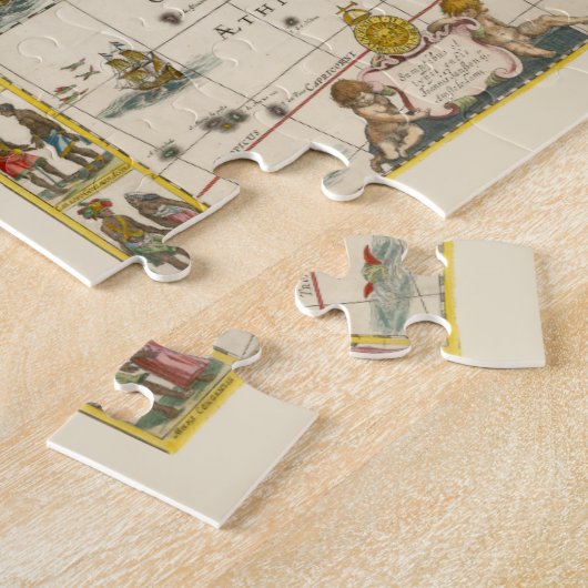 Antique Karte Afrikas von Hondius und Jansson Puzzle (Seite)