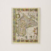 Antique Karte Afrikas von Hondius und Jansson Puzzle (Vertikal)