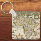 Antique Karte Afrikas von Hondius und Jansson Schlüsselanhänger (Vorderseite)