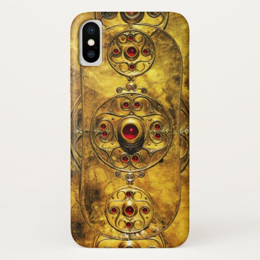 ANTIQUE KELTISCHE KRIEGELASTE MIT RUBY-GEM-STEINEN Case-Mate iPhone HÜLLE (Rückseite)