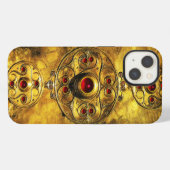 ANTIQUE KELTISCHE KRIEGELASTE MIT RUBY-GEM-STEINEN iPhone HÜLLE (Rückseite (Horizontal))