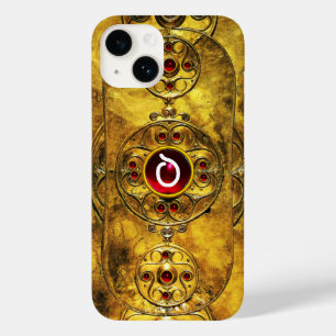 ANTIQUE KELTISCHE KRIEGSSCHIEDE RUBY GEM MONOGRAM Case-Mate iPhone HÜLLE
