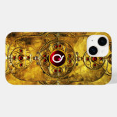 ANTIQUE KELTISCHE KRIEGSSCHIEDE RUBY GEM MONOGRAM Case-Mate iPhone HÜLLE (Rückseite (Horizontal))