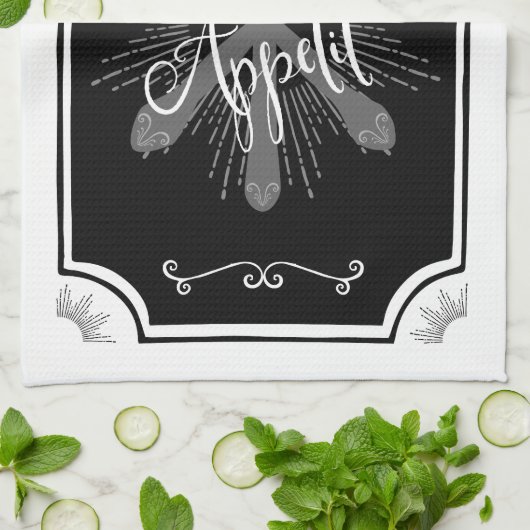 Antique Kitchen - Bonbon Appetit Geschirrtuch (Gefaltet)