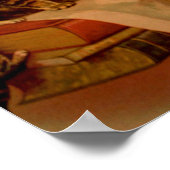 Antique Kittens & Books Kiteschule Poster (Ecke)