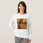 Antique Kittens & Books Kiteschule T-Shirt (Vorne ganz)