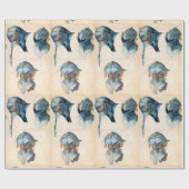 ANTIQUE KNIGHT ARMORS / DREI STUDIEN EINES HELMET GESCHENKPAPIER (Flach)