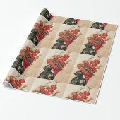 ANTIQUE KNIGHT HELMET, DRAGONS UND ROT-F-EATHERS GESCHENKPAPIER (Ungerollt)