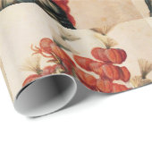 ANTIQUE KNIGHT HELMET, DRAGONS UND ROT-F-EATHERS GESCHENKPAPIER (Rolleneckpunkt)