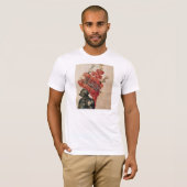 ANTIQUE KNIGHT HELMET, DRAGONS UND ROTE FEATHERS T-Shirt (Vorne ganz)