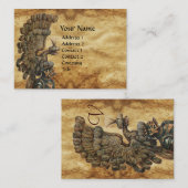 ANTIQUE KNIGHT HELMET MIT DEM PARKPLATZ FÜR EGLE W VISITENKARTE (Vorne/Hinten)