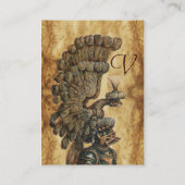 ANTIQUE KNIGHT HELMET MIT DEM PARKPLATZ FÜR EGLE W VISITENKARTE (Rückseite)