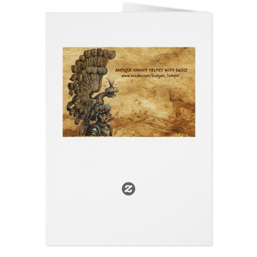 ANTIQUE KNIGHT HELMET MIT Edel-Pergament (Hinten)