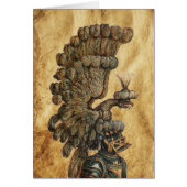 ANTIQUE KNIGHT HELMET MIT Edel-Pergament (Vorne)