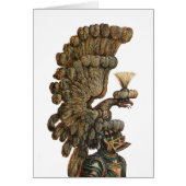 ANTIQUE KNIGHT HELMET MIT Edel-Pergament (Vorne)