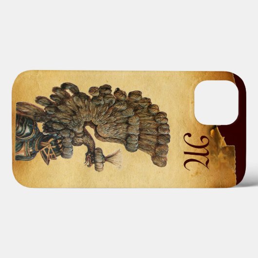 ANTIQUE KNIGHT HELMET MIT Edel-Pergament Case-Mate iPhone Hülle (Rückseite (Horizontal))