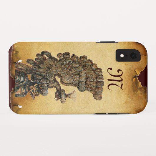 ANTIQUE KNIGHT HELMET MIT Edel-Pergament Case-Mate iPhone Hülle (Rückseite (Horizontal))