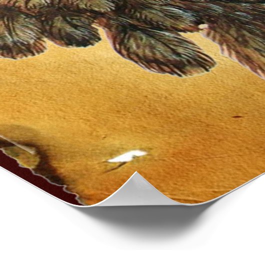 ANTIQUE KNIGHT HELMET MIT Edel-Pergament Poster (Ecke)