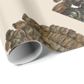 ANTIQUE KNIGHT HELMET MIT EGLE GESCHENKPAPIER (Rolleneckpunkt)