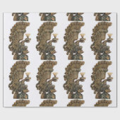 ANTIQUE KNIGHT HELMET MIT EGLE GESCHENKPAPIER (Flach)